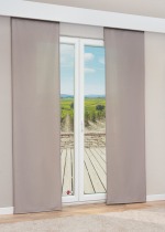 Vorschau Lysel - Schiebegardine Lara #1W in Dunkelgrau blassbraun