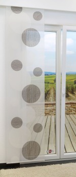 Vorschau Lysel - Flächenvorhang Kugeln #1W braun