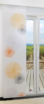 Vorschau Lysel - Flächenvorhang Kugeldistel #1W orange