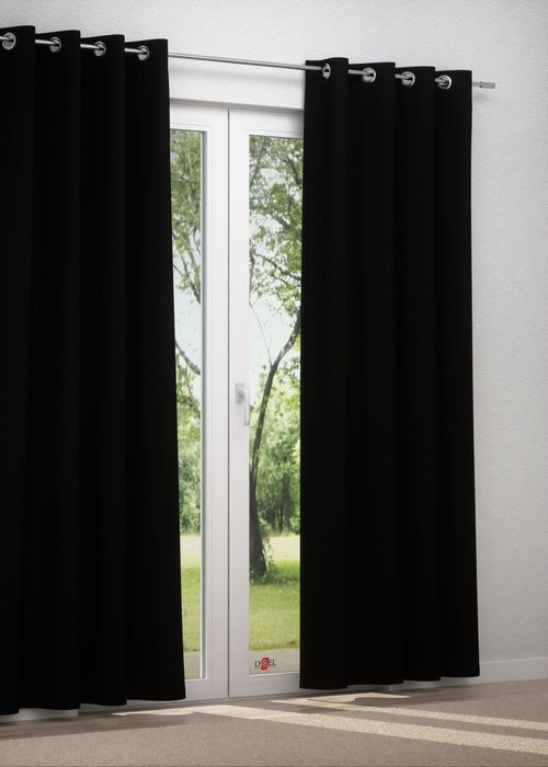 Ösenschal in Schwarz