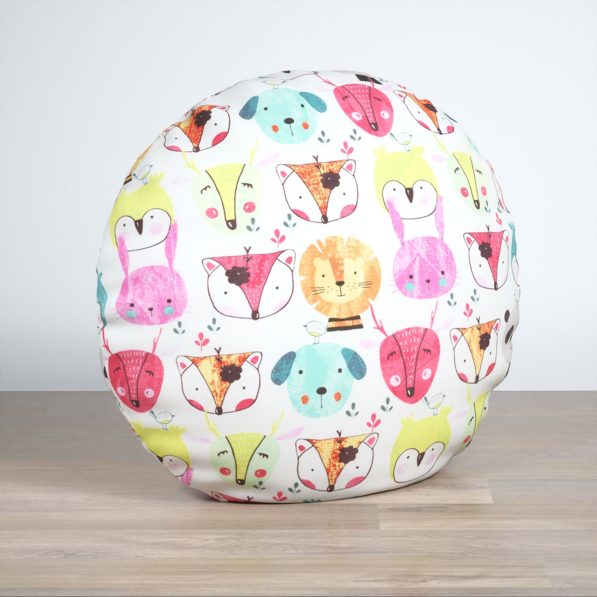 Dekokissen rund in Weiß