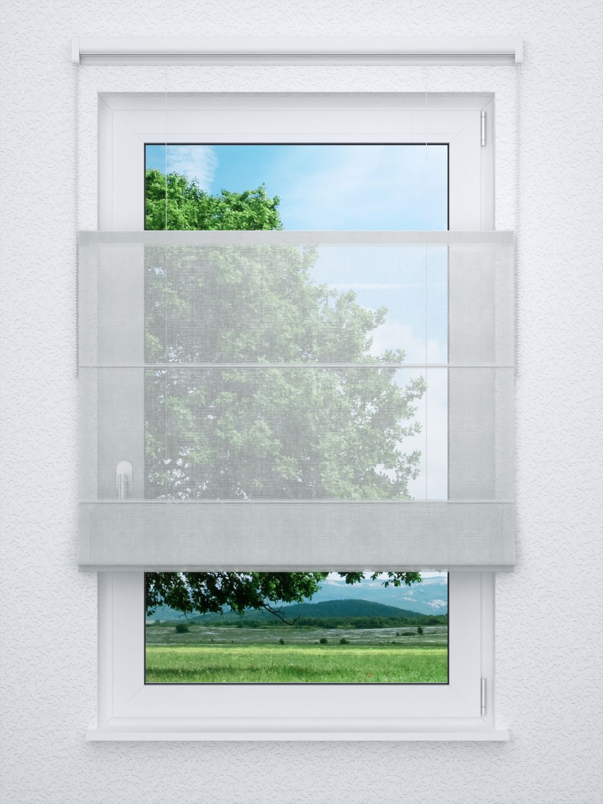 Raffrollo professional in Weiß