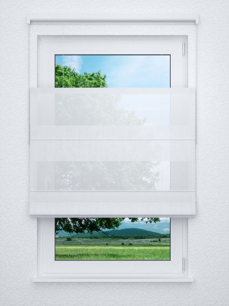 Raffrollo professional in Weiß