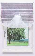 Vorschau Scheibenhänger von Lysel mit Raffung - Streifentraum #1W anthrazit