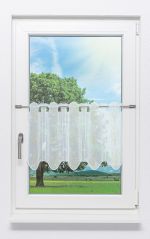 Vorschau Moderner Luftballon #1W - Scheibengardine Plauener Spitze® elfenbein