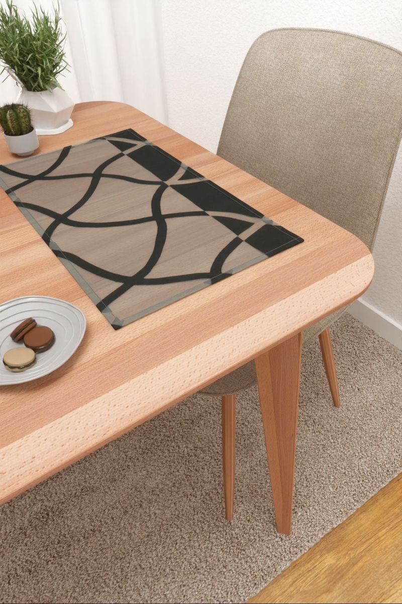 Platzdeckchen in Grau