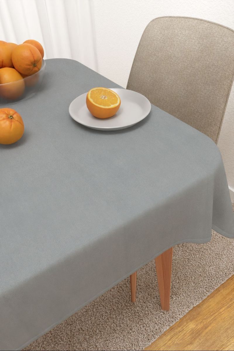 Tischdecke eckig in grau