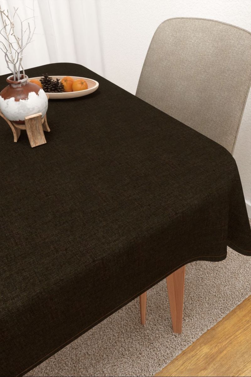 Tischdecke eckig in braun