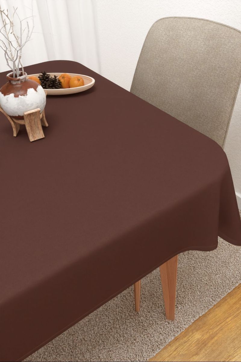 Tischdecke eckig in braun