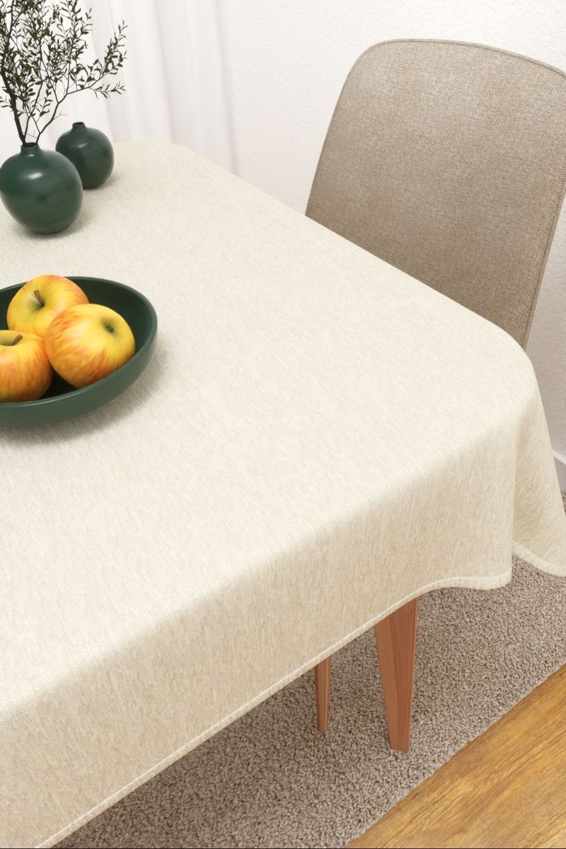 Tischdecke eckig in weiß