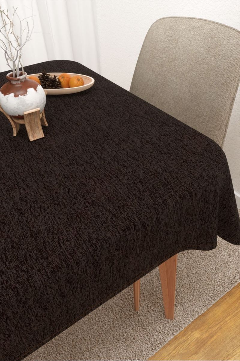 Tischdecke eckig in braun