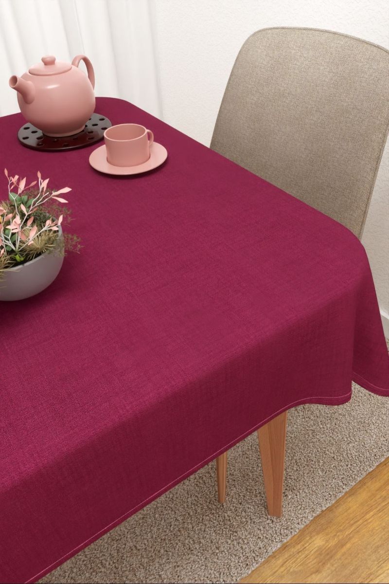 Tischdecke eckig in rosa