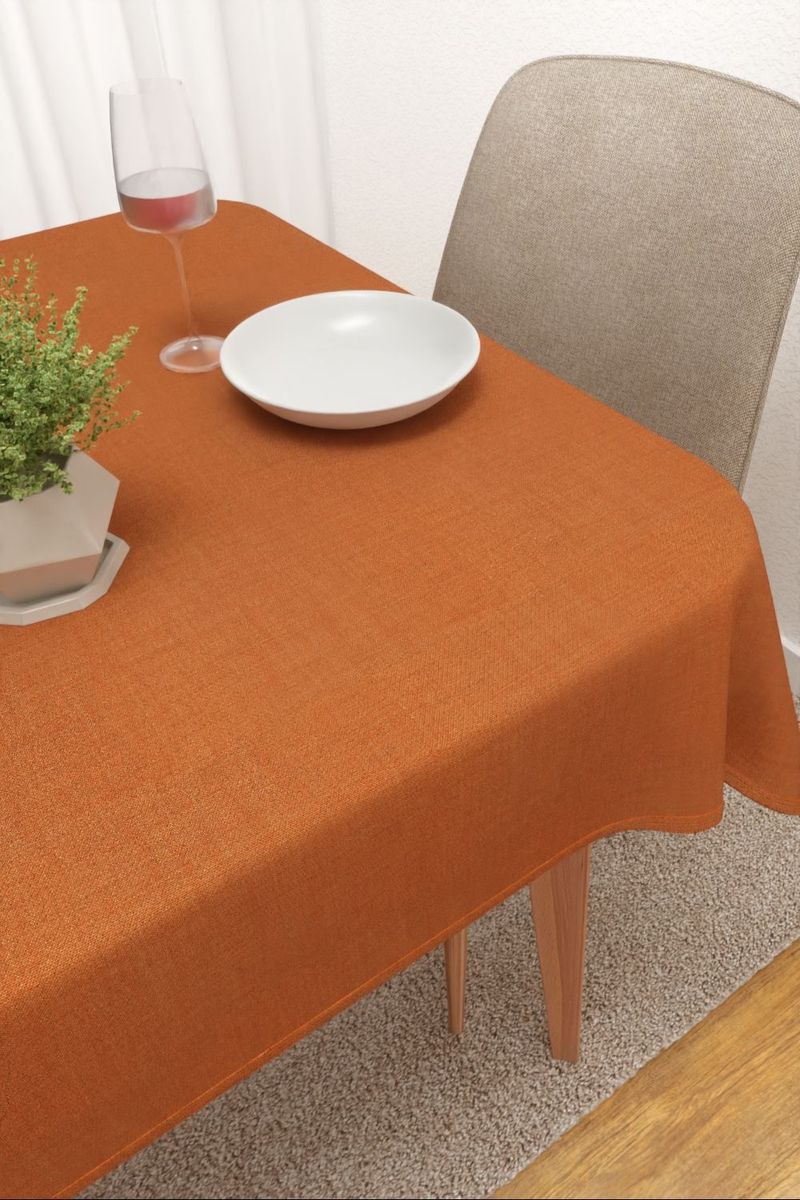 Tischdecke eckig in orange