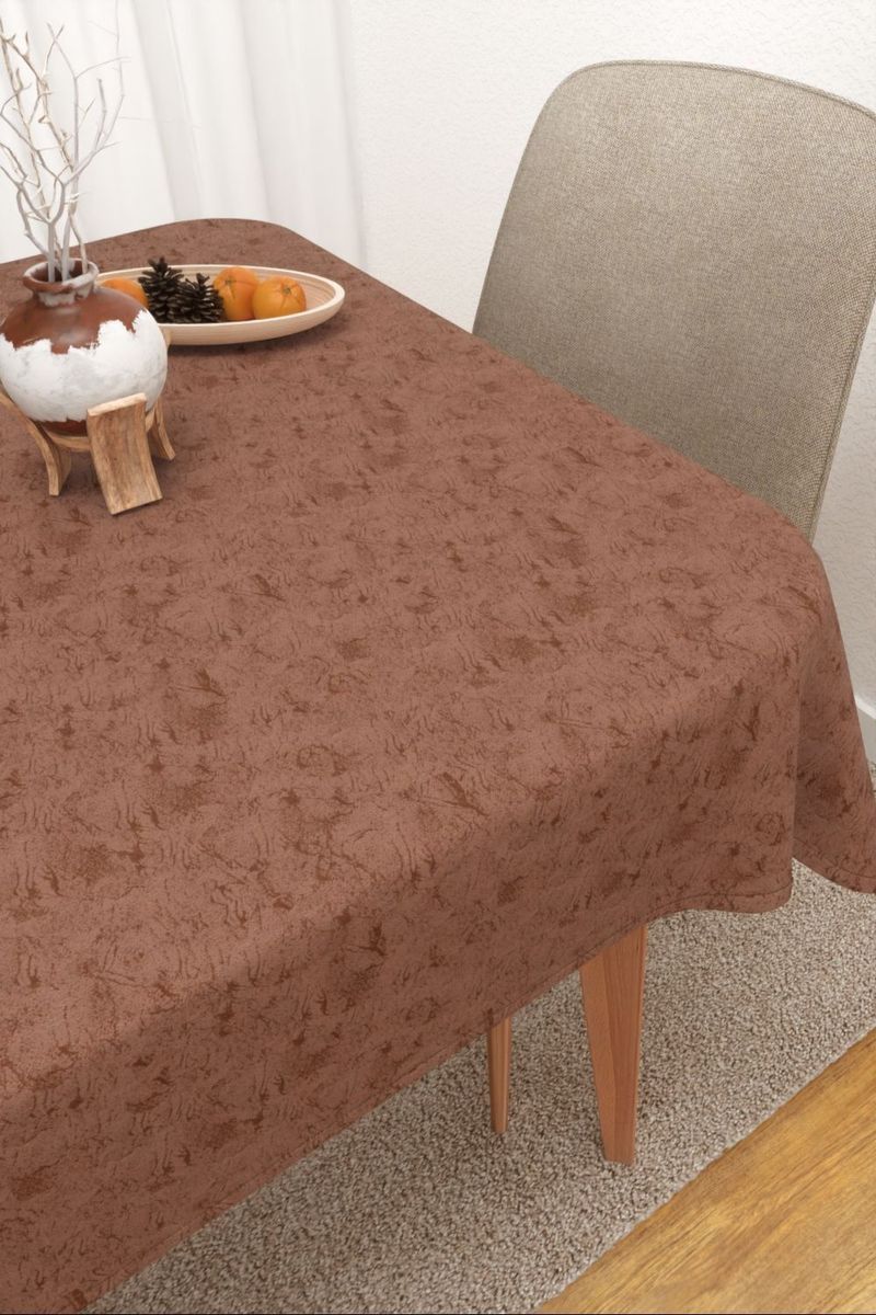 Tischdecke eckig in braun