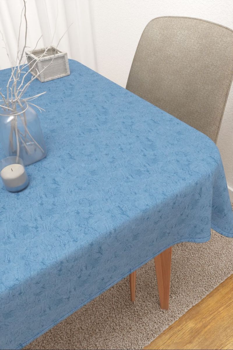 Tischdecke eckig in blau