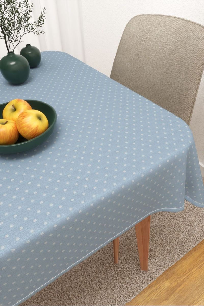 Tischdecke eckig in blau