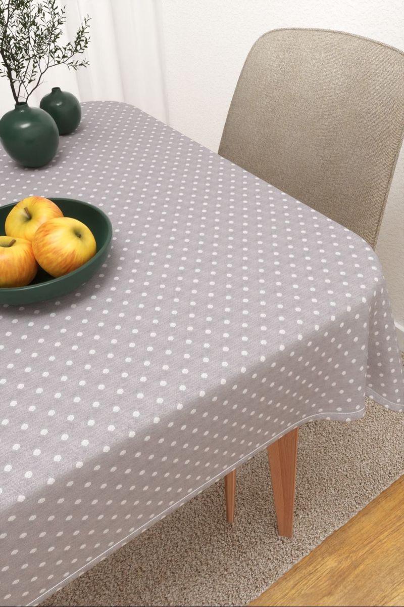 Tischdecke eckig in grau