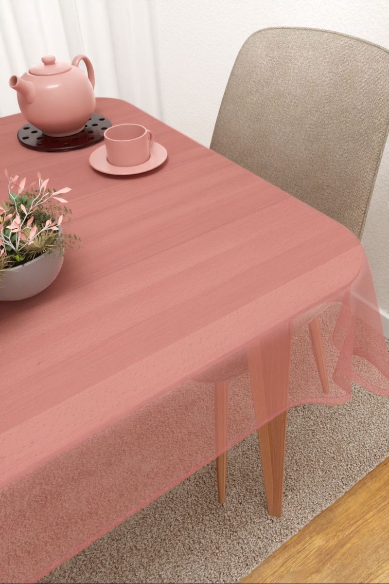Tischdecke eckig in Rosa