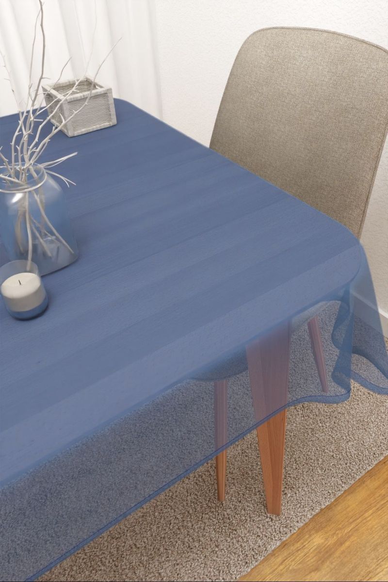 Tischdecke eckig in Blau