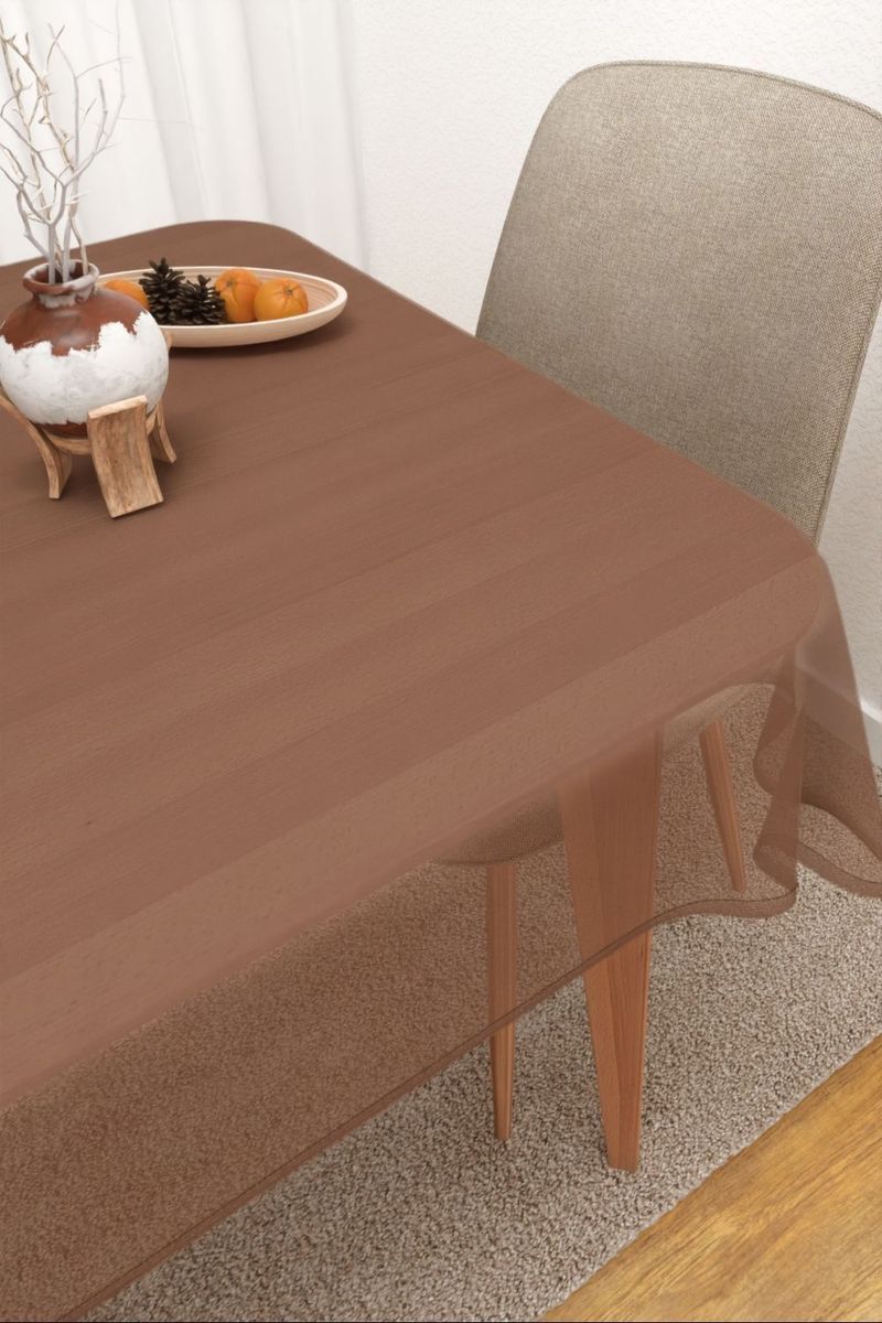 Tischdecke eckig in Braun