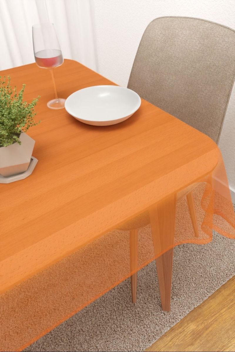 Tischdecke eckig in Orange