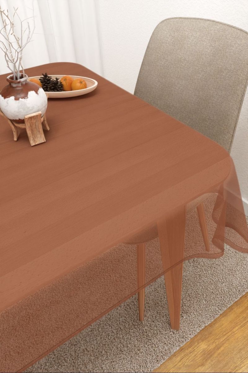 Tischdecke eckig in Braun