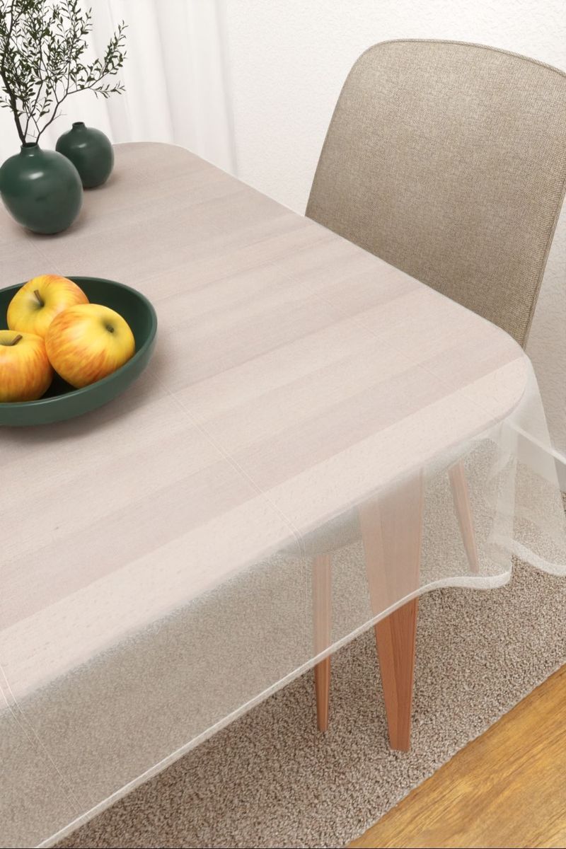 Tischdecke eckig in Weiß