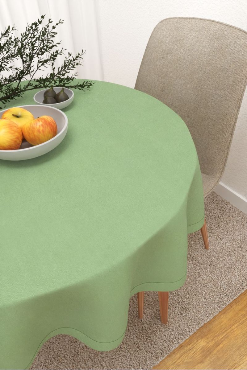 Tischdecke rund in grün