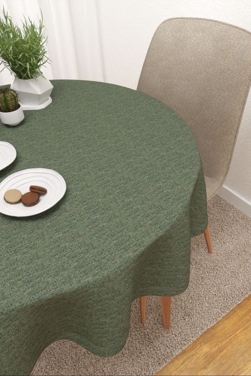 Tischdecke rund in blau