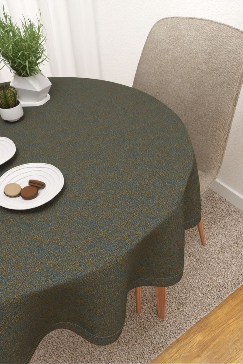 Tischdecke rund in grau