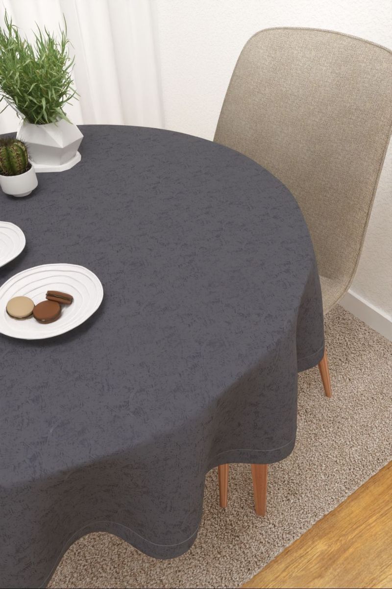 Tischdecke rund in blau