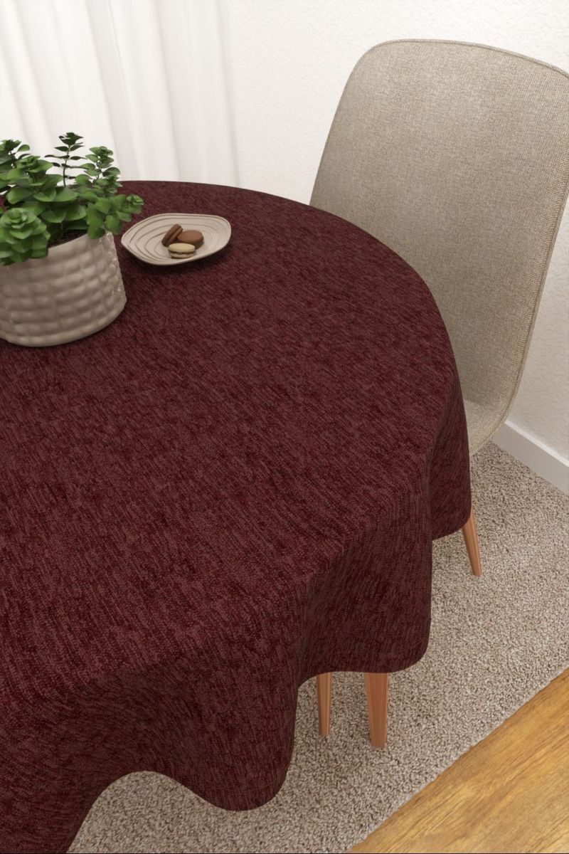 Tischdecke rund in rot