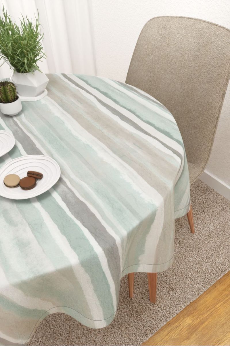 Tischdecke rund in grün