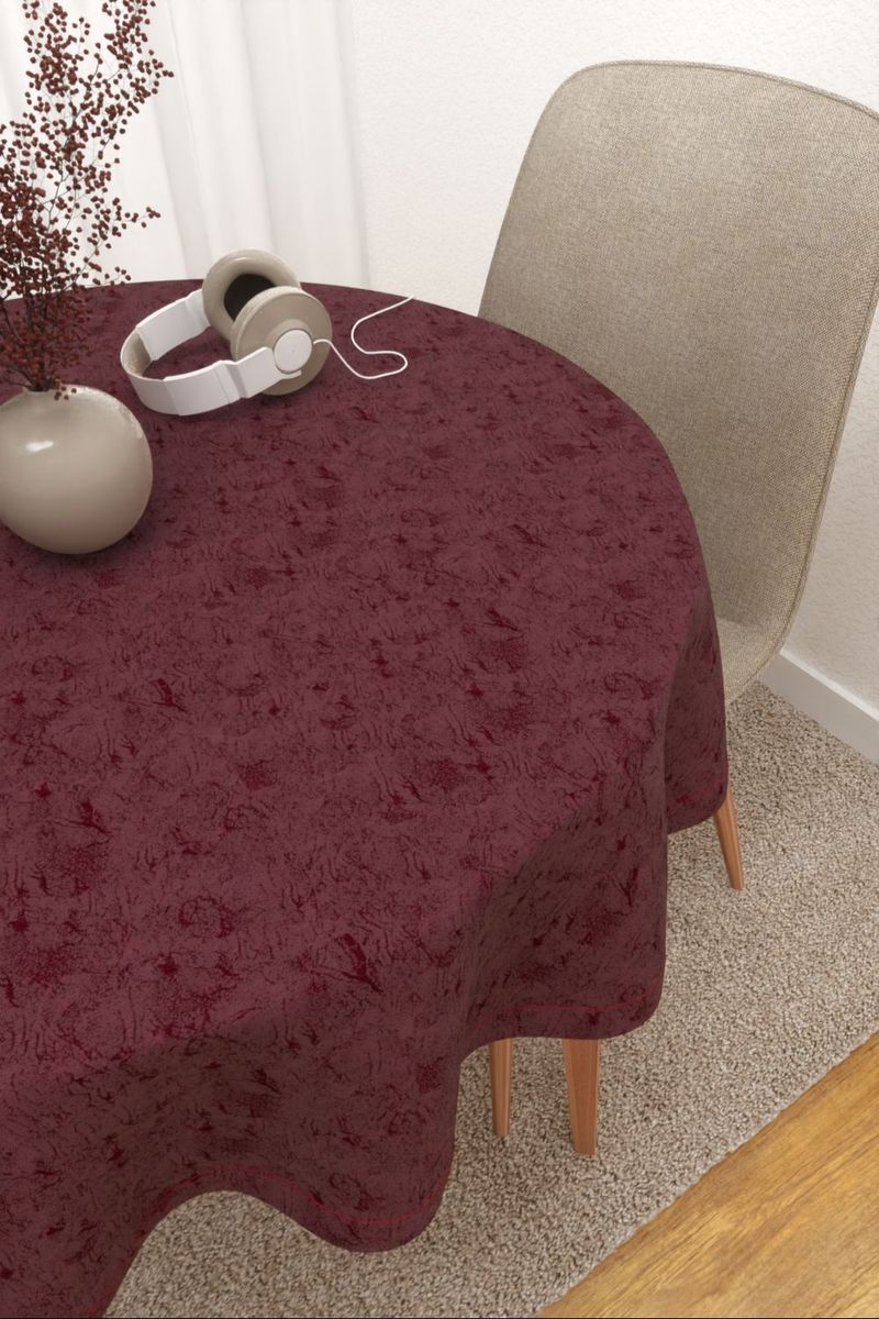 Tischdecke rund in rot
