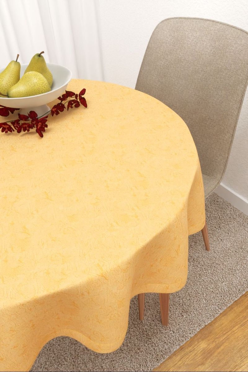 Tischdecke rund in gelb