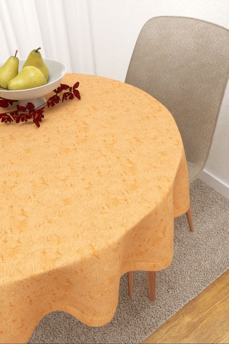 Tischdecke rund in gelb