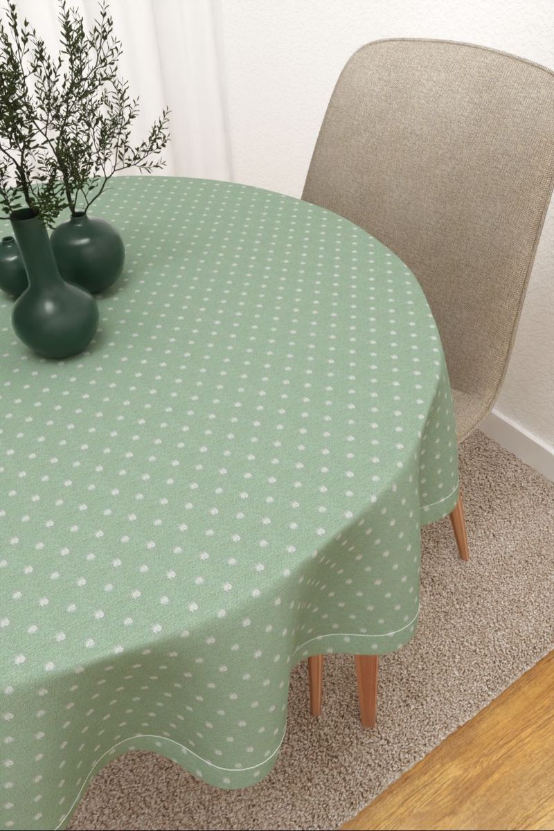 Tischdecke rund in grün