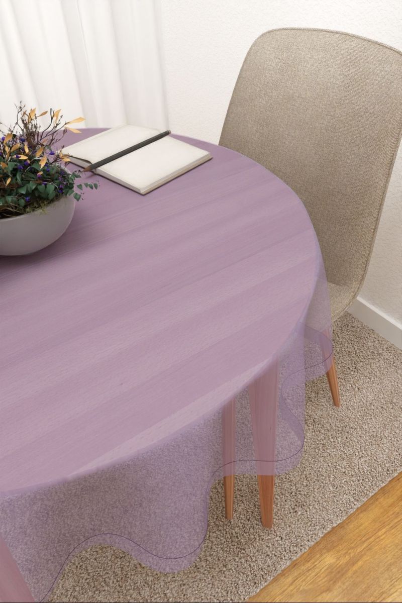 Tischdecke rund in Violett