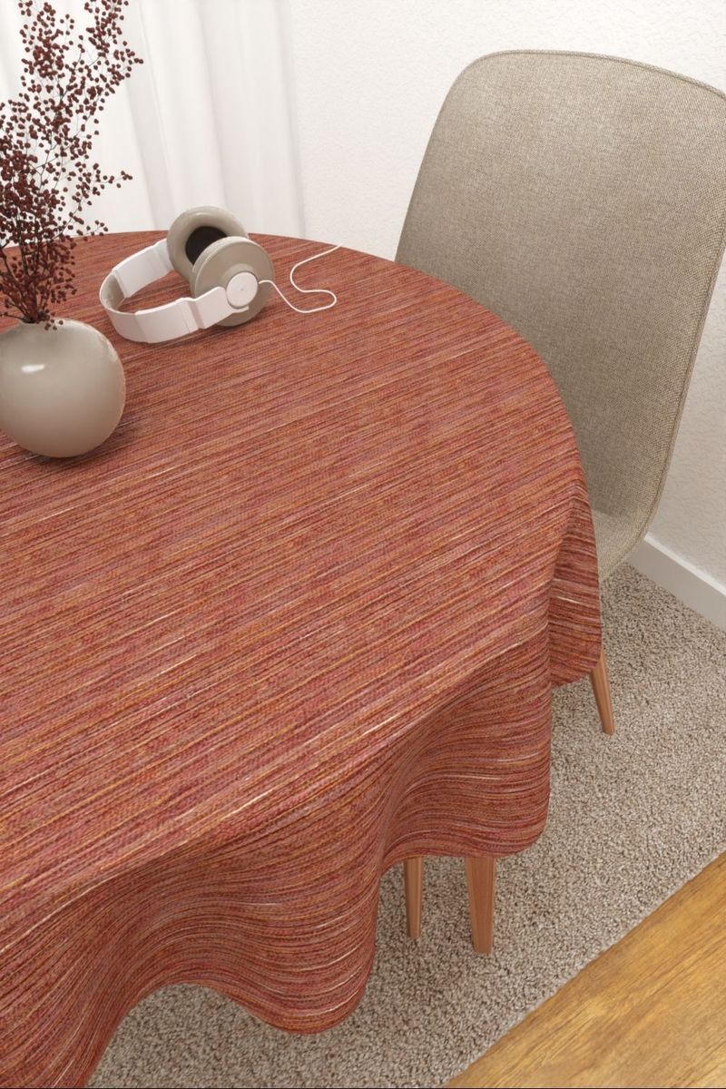 Tischdecke rund in rot