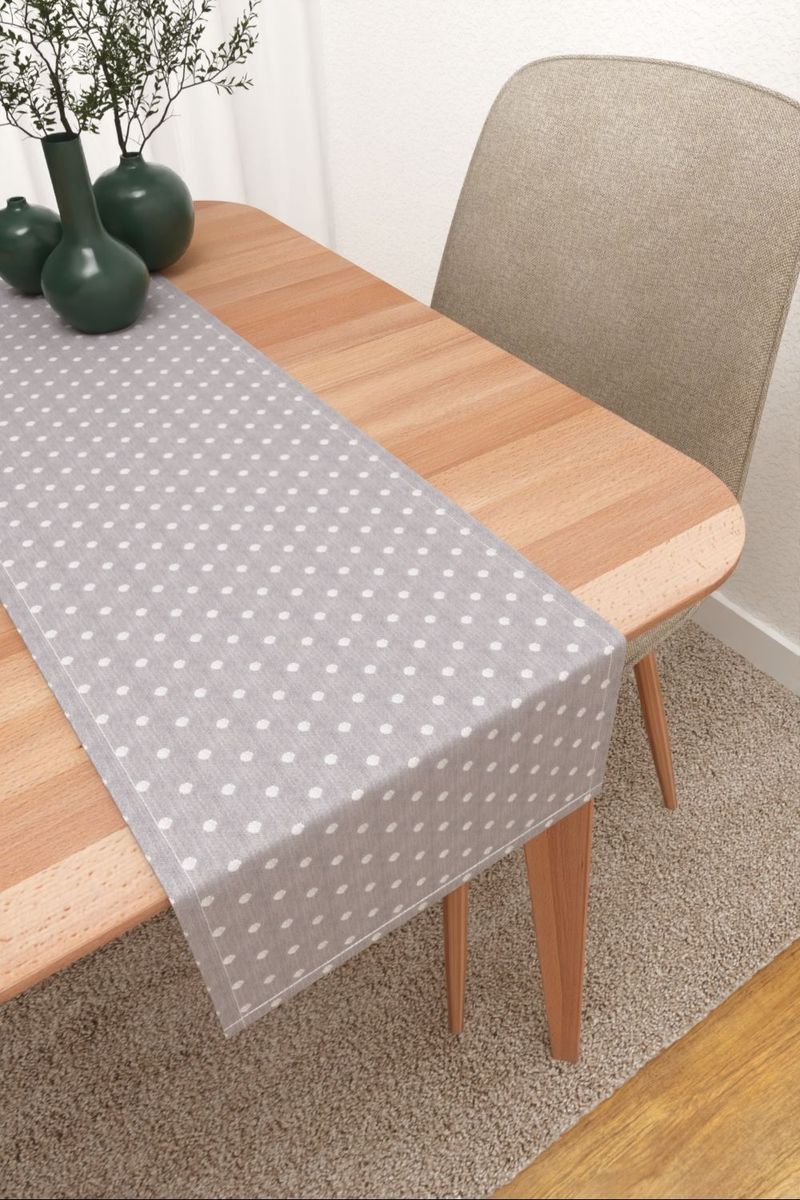 Tischläufer in grau