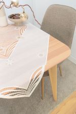 Vorschau Schneemagie #1W Plauener Spitze® - Tischdecke in Silber ecru-gold