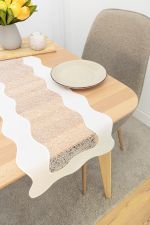 Vorschau Melina #1W Plauener Spitze® - Tischband in Grau ecru-bronze