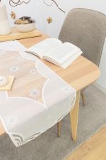 Vorschau Schneemagie #1W Plauener Spitze® - Tischläufer in Silber ecru-silber