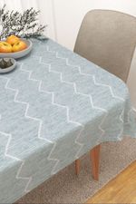 Vorschau Buguma #3J von Lysel - Tischdecke eckig in Hellbeige Graugrün