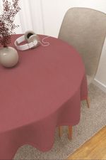 Vorschau Varto  #3J von Lysel - Tischdecke rund in weiß kaminrot