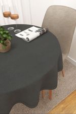 Vorschau Varto  #3J von Lysel - Tischdecke rund in weiß schwarz