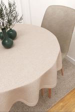 Vorschau Bavicora  #3J von Lysel - Tischdecke rund in hellbraun altrosa