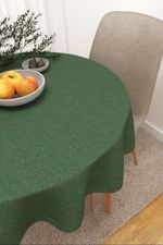 Vorschau Balancan  #3J von Lysel - Tischdecke rund in graubraun patinagrün