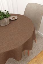 Vorschau Balancan  #3J von Lysel - Tischdecke rund in graubraun rotgrau