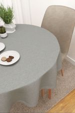Vorschau Balancan  #3J von Lysel - Tischdecke rund in graubraun taubenblau